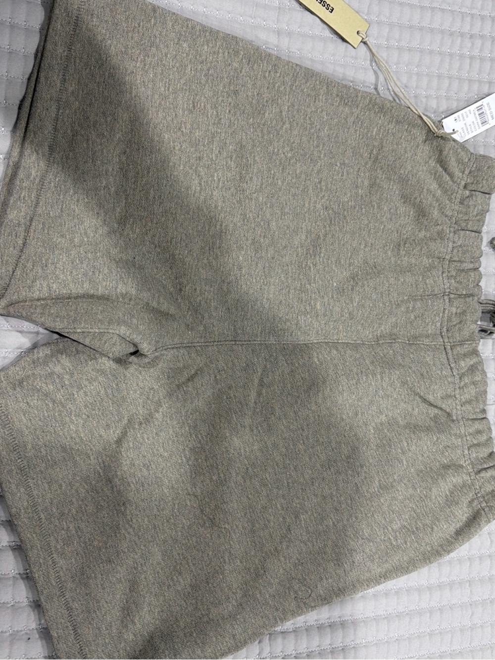 Essentials Heather Gray Drawstring Sweatshorts - Picture 2 of 2